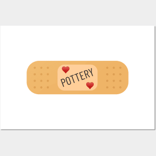 Pottery patch, pottery bandaid Posters and Art